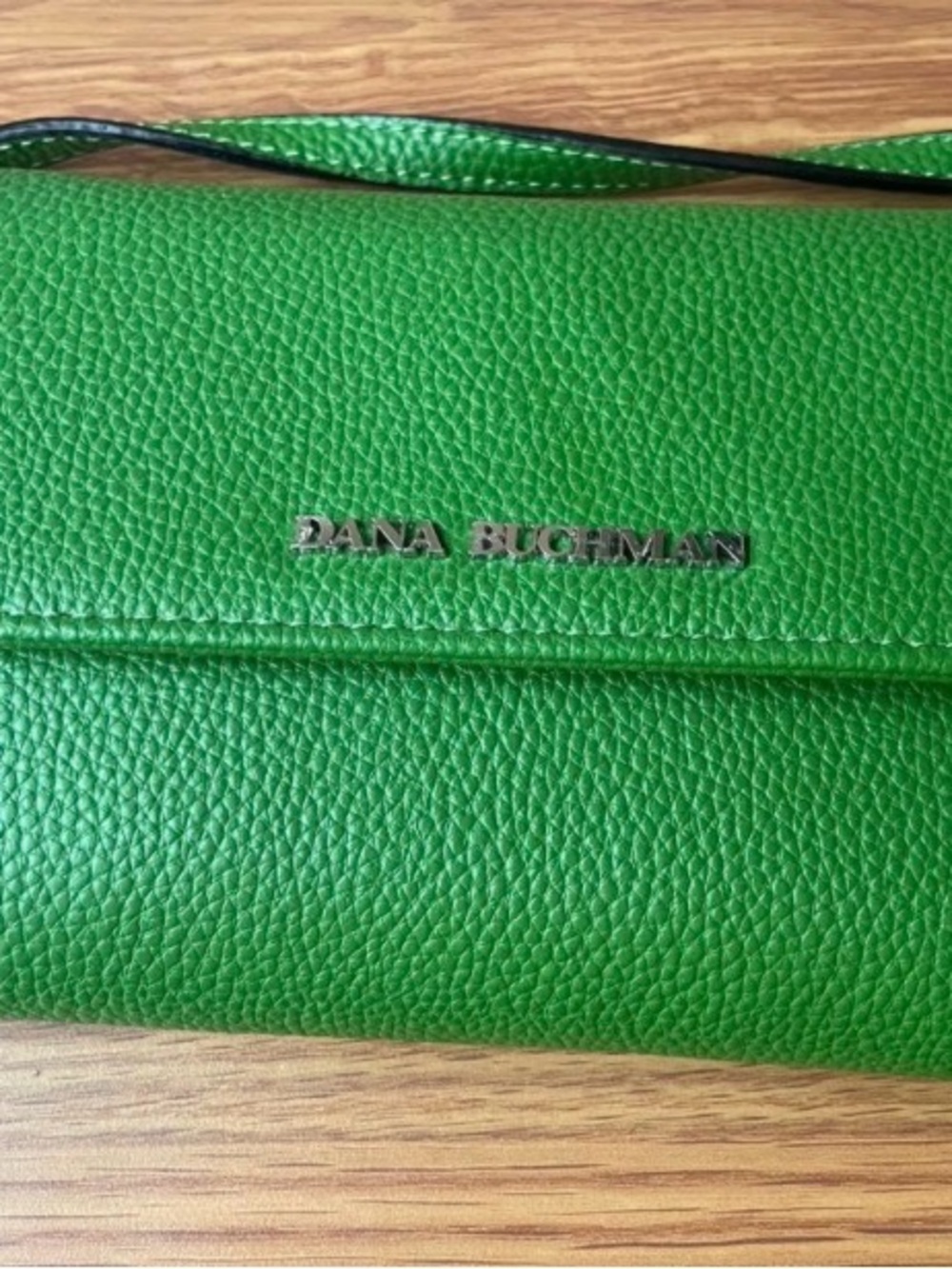 Dana Buchman Green Pebbled Leather Crossbody Wallet/Bag